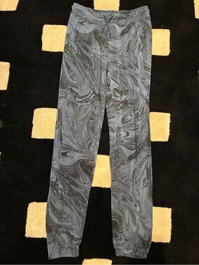 Athleta Blue Marble-Print Joggers